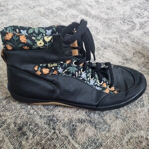 Keds Black Floral High-Top Sneakers